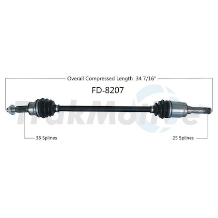 Surtrack Axle Cv Axle Shaft, Fd-8207 FD-8207